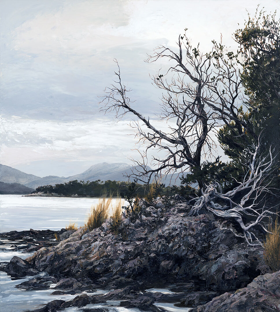 Solace in the Silver Light, 138.5cm x 153.5cm  Jennifer Riddle 